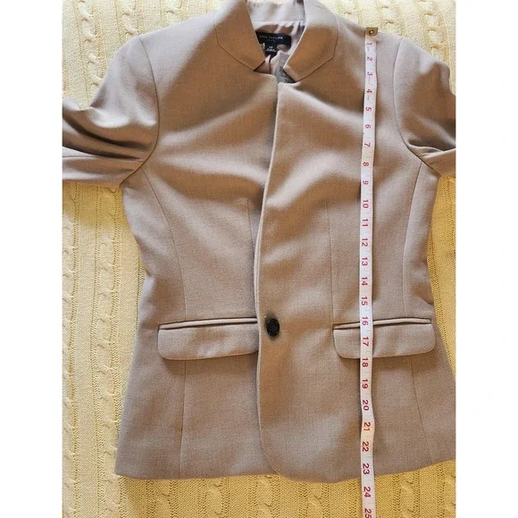 NWT Ann Taylor Petite Cutaway Blazer Camel Tan 2P Size 2 Petite 2018 - Picture 8 of 9